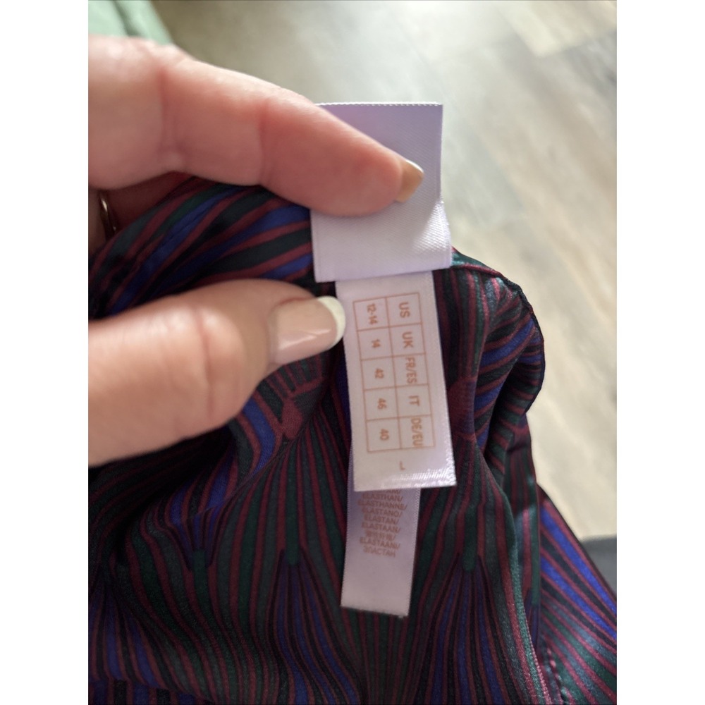Savage X Fenty Rihanna Purple Geometric Diamond Print Loungewear Top PJ Large - Picture 5 of 9